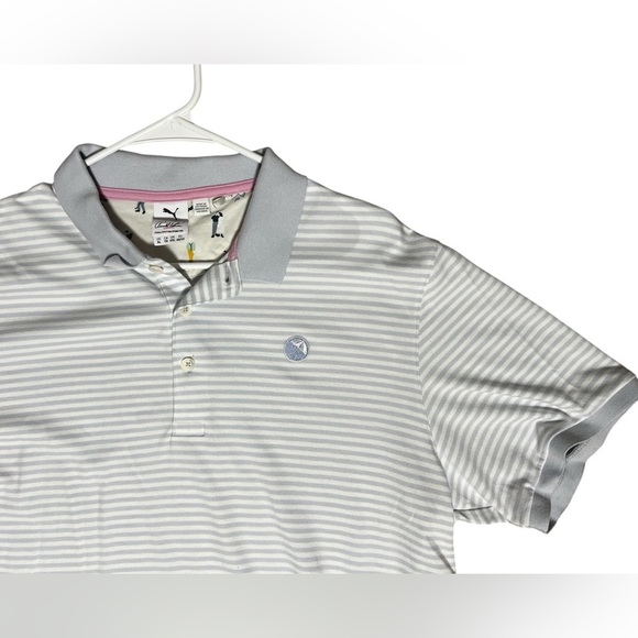 Puma x Arnold Palmer striped Traditions Golf Polo Men’s Size XL - Picture 2 of 5